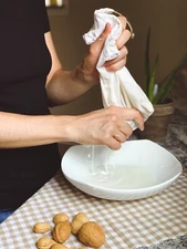 Nut Milk Bag. Fine Mesh Strainer. Cotton Cheese,Yogurt Cloth. Eco Produce Bag.