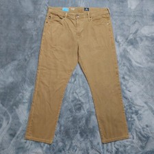 Adriano Goldschmied Pants MENS 36 Tellis Slim Fit Mid Rise Brown Made In USA