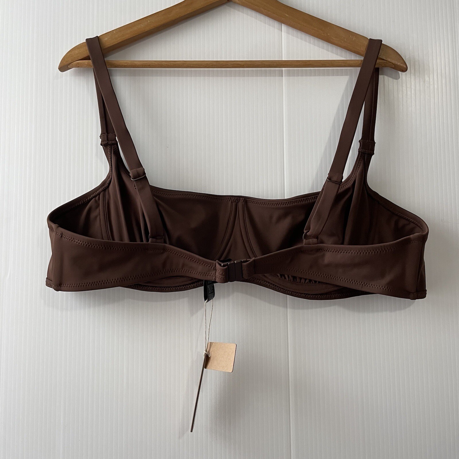 NEW SKIMS Sculpting Swim Ruched Lined Bikini Top Cocoa 4X  (BT-SCP-2759)