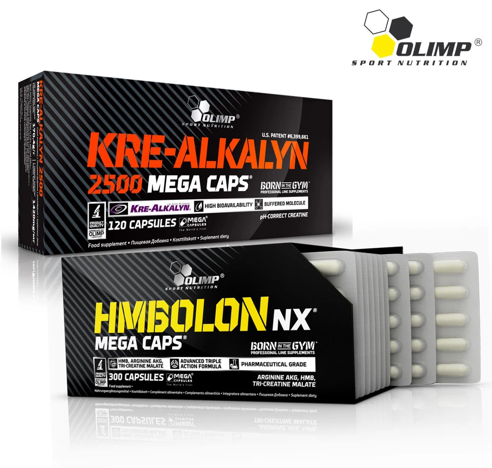 OLIMP Kre-Alkalyn + HMBOLON 60-180 Caps. -HMB Anticatabolic Muscle Growth - Image 2 of 3