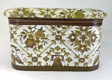 Vintage WC Redmon Co Sewing Box w/ Supplies Buttons