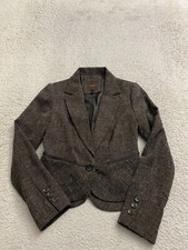 The Limited Collection Women Long Sleeve Lined Notch Blazer Charcoal Size XS