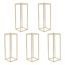 5PC 31.5in Tall Gold Metal Flower Stand for Wedding Table Centerpieces Decor