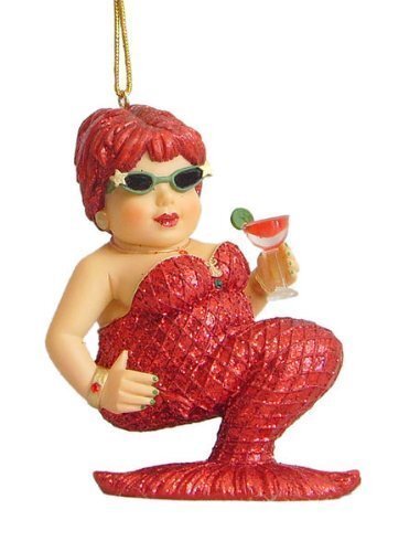 Strawberry Margarita Mermaid Ornament