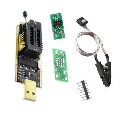 CH341A BIOS USB Programmer Flasher Writer 24 25 Series EEPROM SOP Clip Adapter