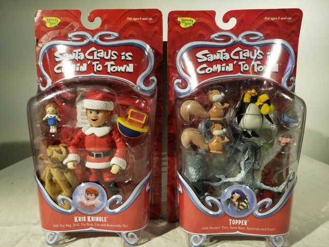 Santa Claus Is Coming To Town Kris Kringle Topper Figures Nib