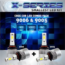 9006 9005 4pcs Led Total 400w 40000lm Cree Headlight High 6000k White Kit - D