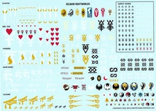 Warhammer 40K Aeldari Eldar Craftworld Transfer Sheet 2022 Master Sheet