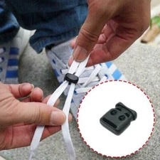 10x Shoe Lace Shoelace Buckle Rope Clamp Cord Lock Clips Run Sport🔥US