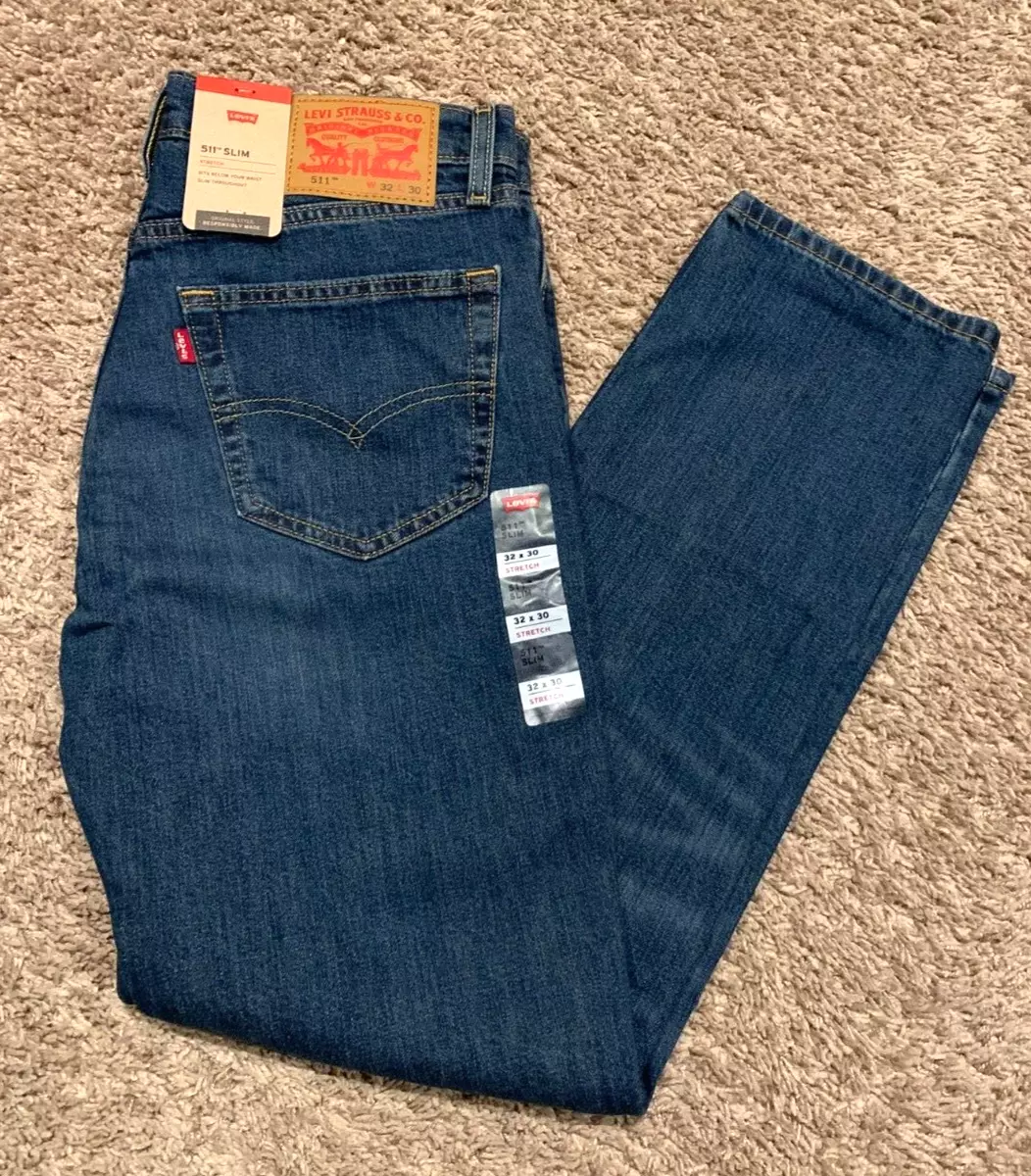 Levi's 511 Slim Fit Jeans WStretch Blue Men's Size 32X30 NWT MSRP