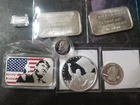 BULK Silver Lot 4 oz + ENGLEHARD PEBBLE TRUMP MAGA COLORIZED BARS .999 rare