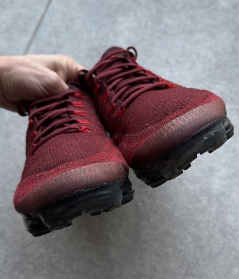 Nike Vapormax Flyknit Dark Team Red Black Mens Shoes US-11