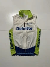 Hincapie Sportswear Deloitte Cycling Sleeveless Bike Full Zip Vest Jacket Sz. M