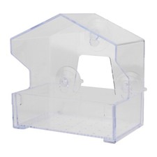 Perky Pet 345 Clear Window Bird Seed Feeder With Suction Cups 0.5 Lb. Capacity