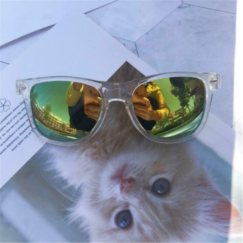 Retro Square Transparent Sunglasses Glasses UV Clear Frame Mirror Lens Classic - Picture 13 of 19