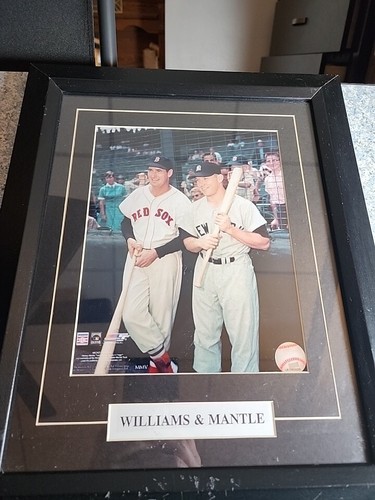 MLB ted william and mickey mantle framed picture - Picture 7 of 9