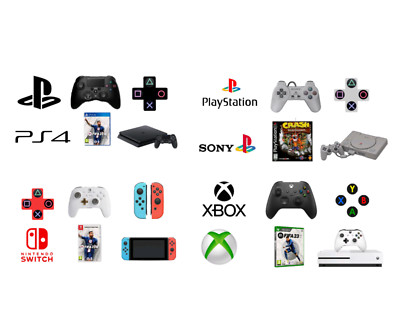 Set of 12 Computer Themed Cupcake Toppers, Xbox, PS4, Edible / Card ...