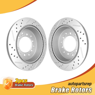 312mm Rear Drilled Brake Rotors Kit for Toyota 4Runner FJ Cruiser Lexus GX460