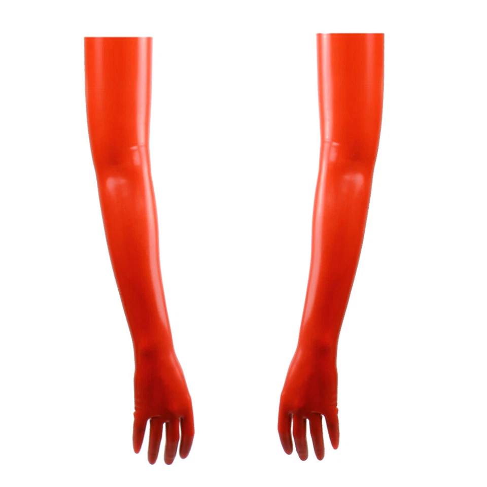 LatexDreamwear 100% Latex Handschuhe / Latexhandschuhe superlang rot Stärke 0,4 - Bild 4 von 4