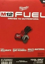 Milwaukee Electric Tool 2522-20 M12 Fuel 3" Compact Cut Off Tool - Bare