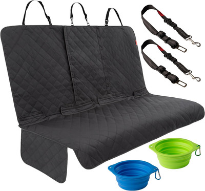 Dog Car Seat Cover for Back Seat - Non-Slip Black Cover Stays Securely, Fits You