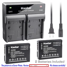 Kastar Battery Dual Rapid Charger for Leica BP-DC7 BC-DC7 & LEICA V-LUX30 Camera