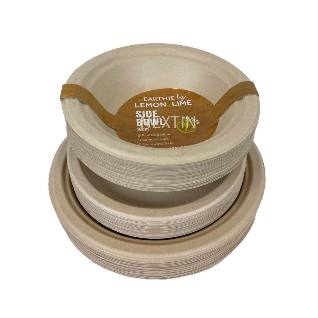 Disposable Paper Plates Sugarcane Dinner Dessert Party Plate