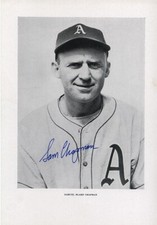 1953 Philadelphia Athletic Team Issue Sam Chapman Autograph