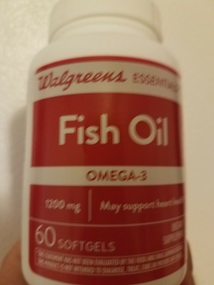 Walgreens 1200 Mg Omega 3 Fish Oil Softgels 60 Supports Heart