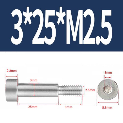 Tornillo de hombro de paso hexagonal interior M2 M2,5 M3 M4 M5 M6 M8 M10 acero inoxidable V2A A2 - Imagen 30 de 169