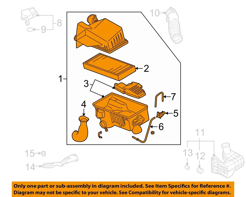 Conjunto de filtro de aire usado se adapta a: Mazda 6 6-181 2005 3,0 grado A Foto 3 de 4