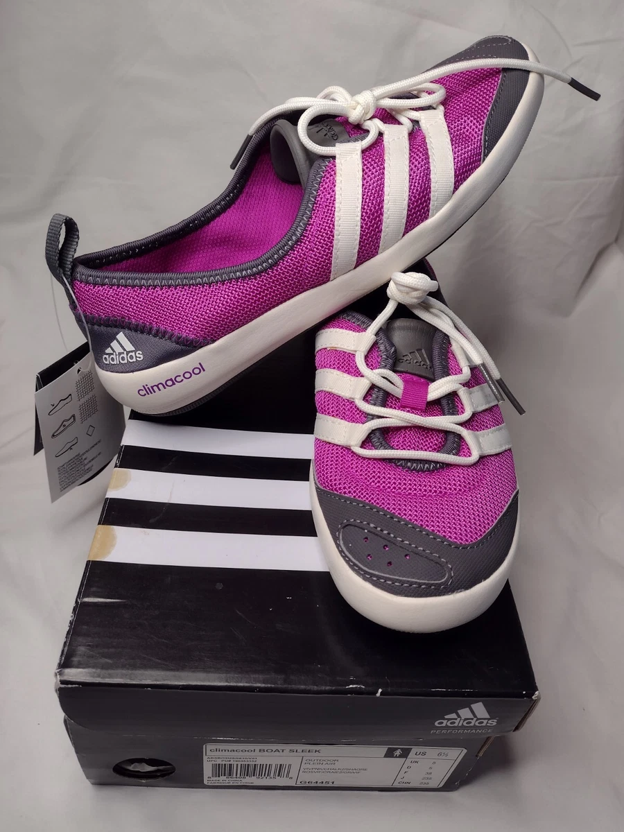 Adidas Boat Sleek Climacool Size 6 1 2 Purple Deck Water Shoes