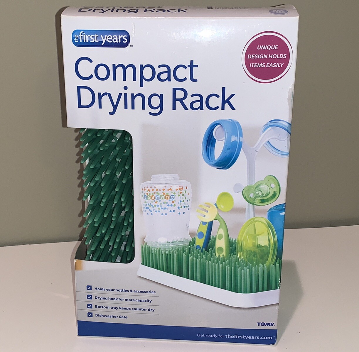 First Years Baby Bottle Drying Rack Faux Grass with Tree Hoo