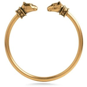 Authentic Gold Plated Egyptian Cat Cuff Bracelet of the Cat Headed Goddess Bastet