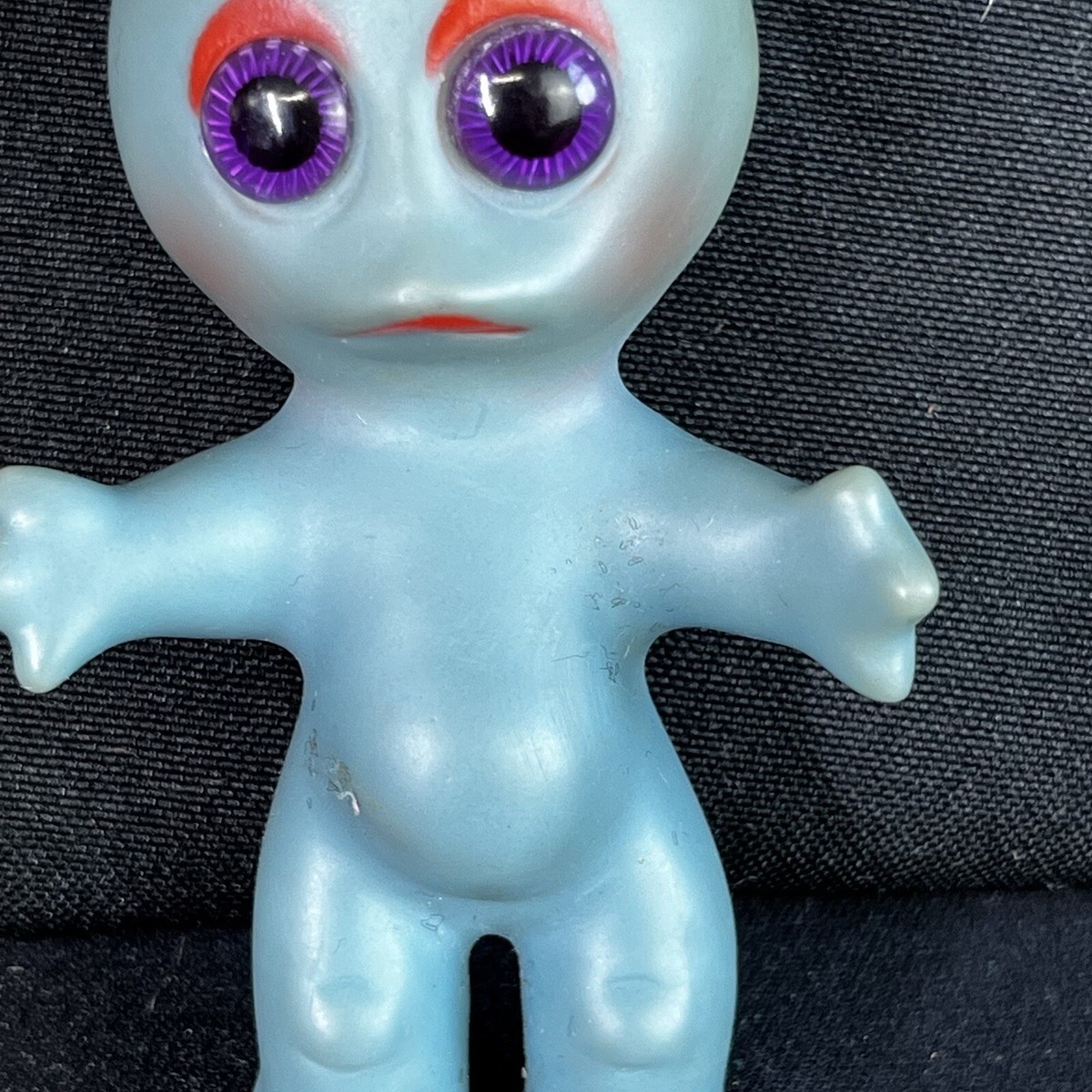 Vintage 1964 L Khem Blue Moon Goon Alien Peanut Back White Hair 3