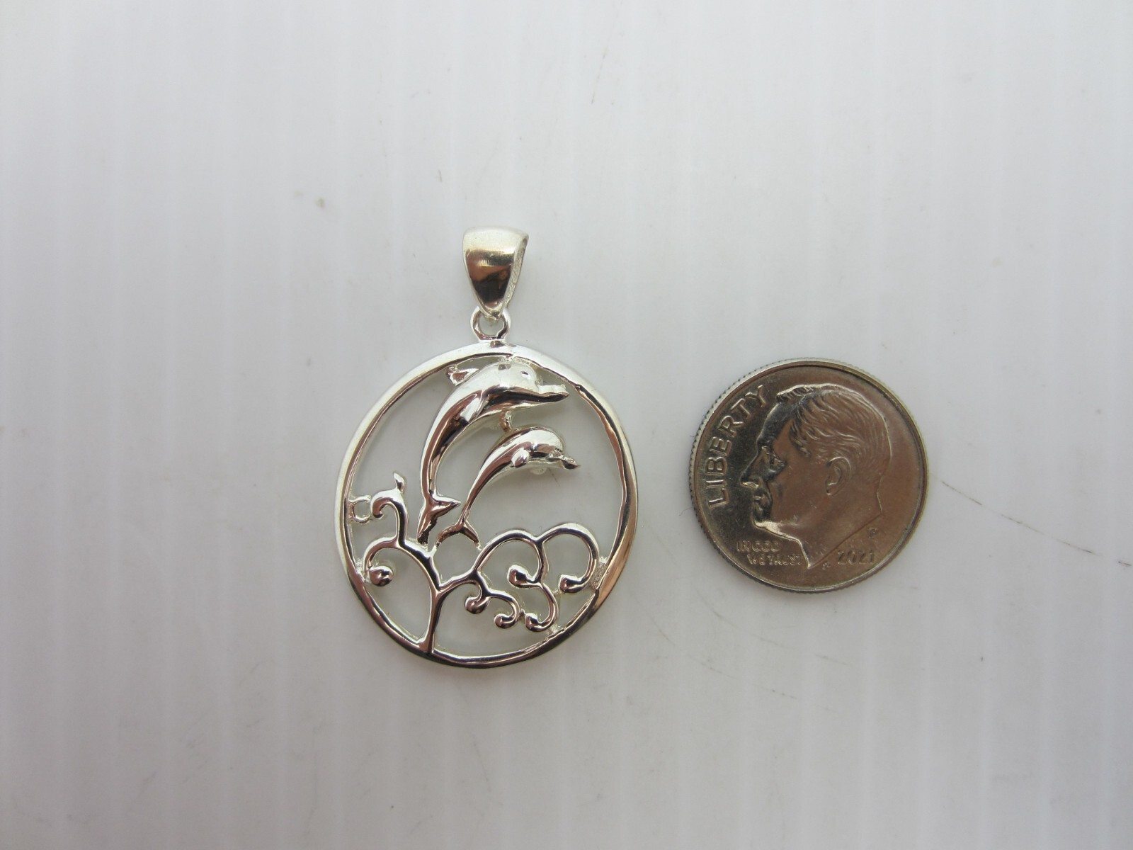 Pendentif Dauphins En Argent Avec Chaîne - Neuf - Livraison France Rapide