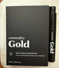 Commodity Gold Expressive Scent Perfume Sample Spray .07oz, 2ml New in Box