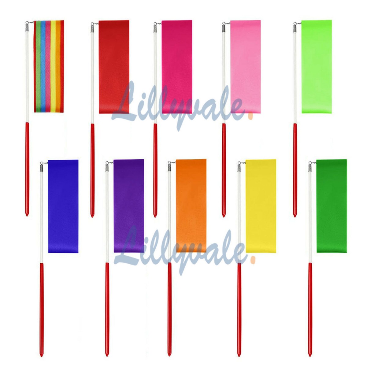 WedDecor Gymnastikband – 4 Meter Lang Mit Stab Für Rhythmische Sportgymnastik & Shows