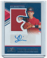2018 USA Baseball Stars Stripes Silhs Jersey#139 Trevor Haskins Auto Jersey /199