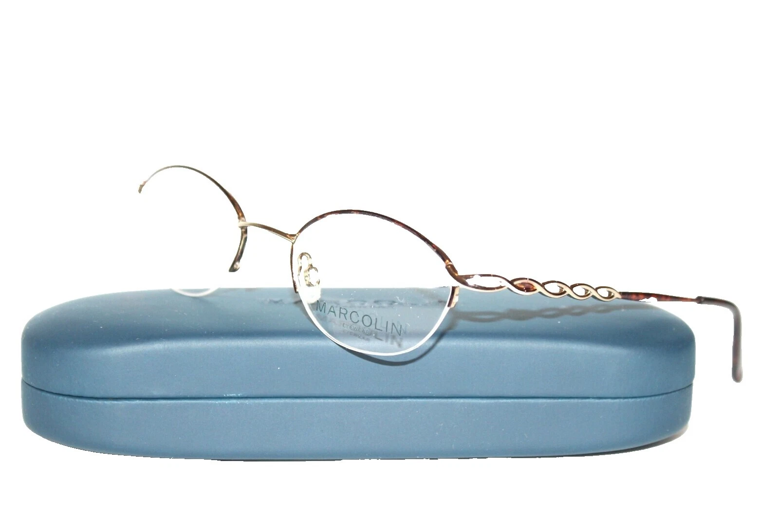 Metal Medio Marco Ovalado Marcos de Anteojos