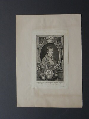 Pope Clement XIV Ganganelli Romagna Vatican 1770 Aquaforte Etching