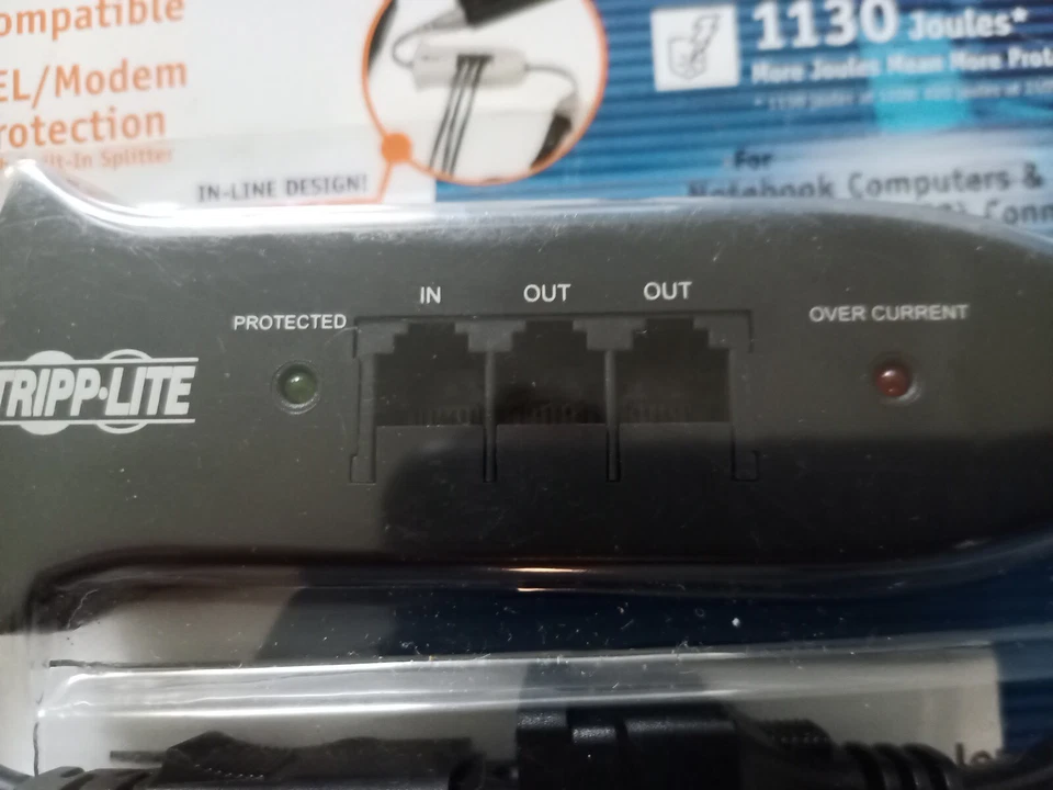 Tripp-Lite surge protection, Suppressor 1130 joule 120V/240V Traveler in-line - Image 4 of 4