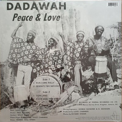 RAS MICHAEL - Dadawah ‎- Peace And Love LP - Nyahbinghi Roots