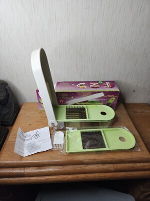 Original Vidalia Chop Wizard Veggie Chopper 2 Blades Cleaning Tool Instructions