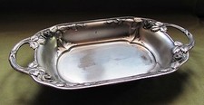 Jugendstil Zinn Schale versilbert Rosenmotiv
