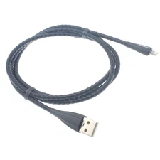 For iPhone 5 6S 7 8 Plus 3ft Metal USB Cable Charger Cord Power Wire Braided