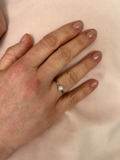 CRED ethical diamond cluster ring, white gold, size L