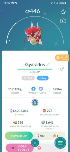 Shiny Gyarados Pokémon Trade🔁 GO - Ultra Friend / Registered