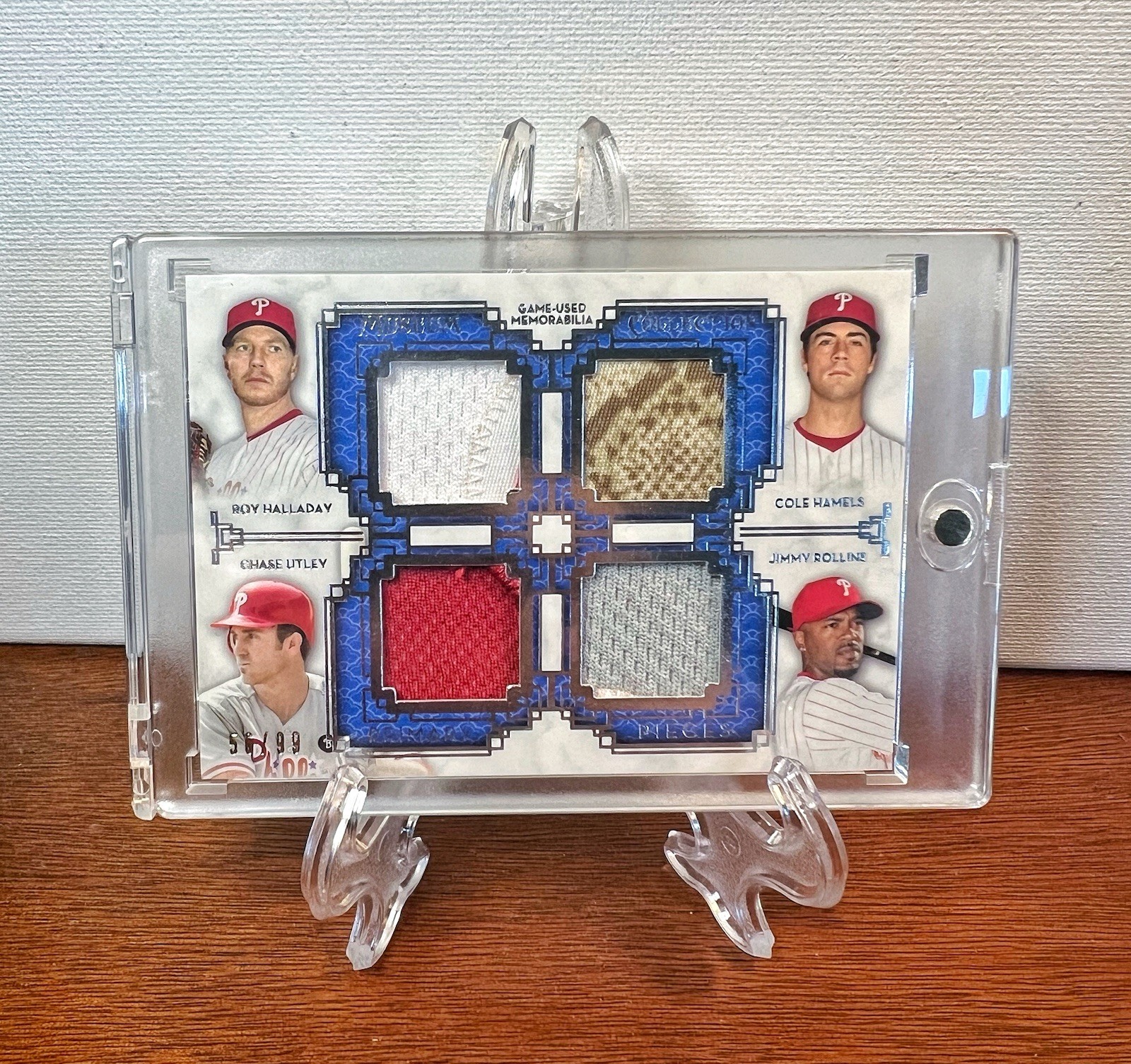 2014 Topps Museum Roy HALLADAY Chase UTLEY Cole Hamels Jimmy ROLLINS Patch #/99