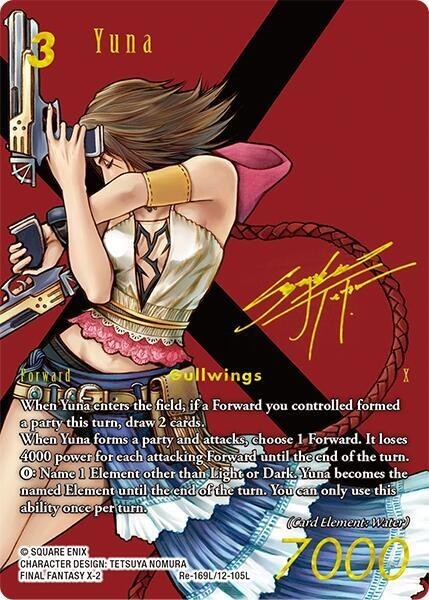 Yuna Full Art Signed Foil - Re-169L/12-105L NM - Final Fantasy TCG